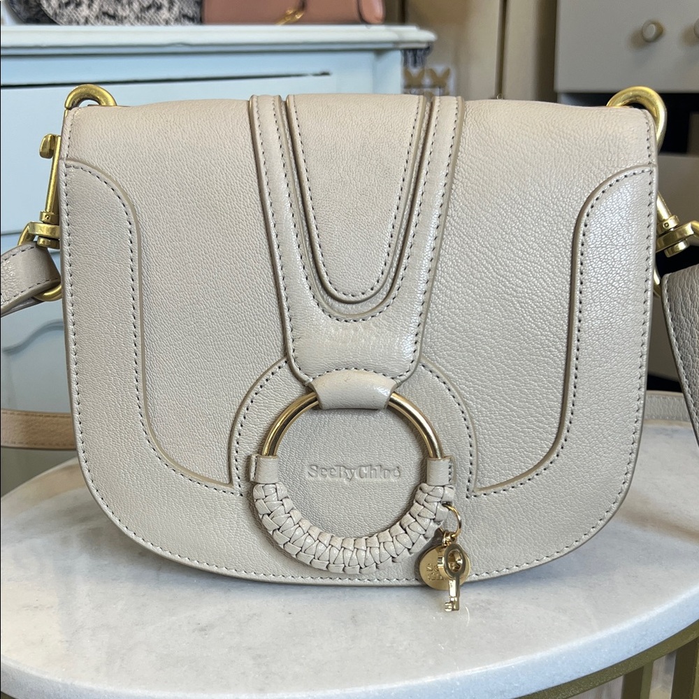 See By Chloe Beige Leather Crossbody Bag